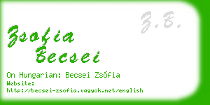 zsofia becsei business card